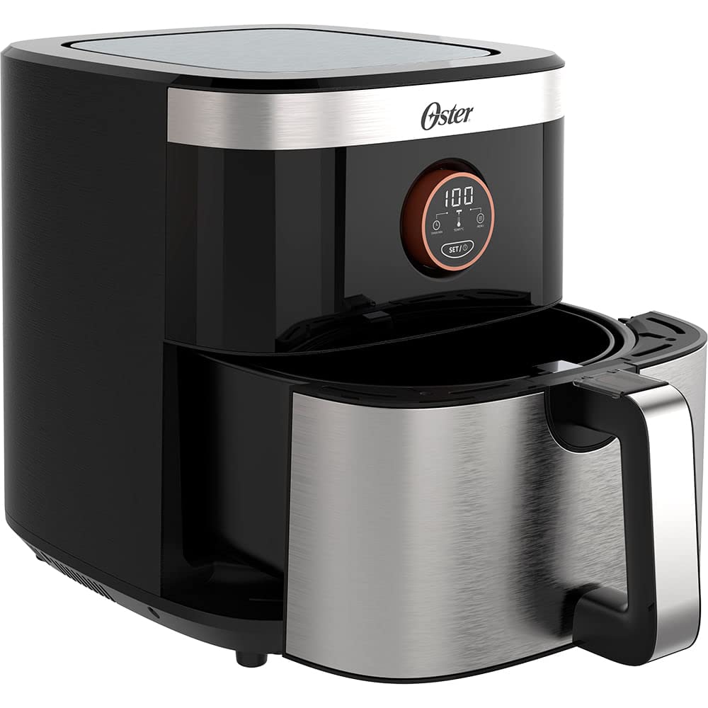 Fritadeira Oster Sem Óleo 2 em 1 Black, 4,8L, 220V, Inox/Preto, 1500W, OFRT660