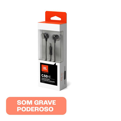 JBL, Fone de Ouvido in Ear, C50HI - Preto