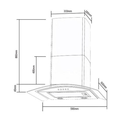 Coifa de Parede Cadence Gourmet, 60 cm, Vidro Curvo, Inox, 110V, CFA361