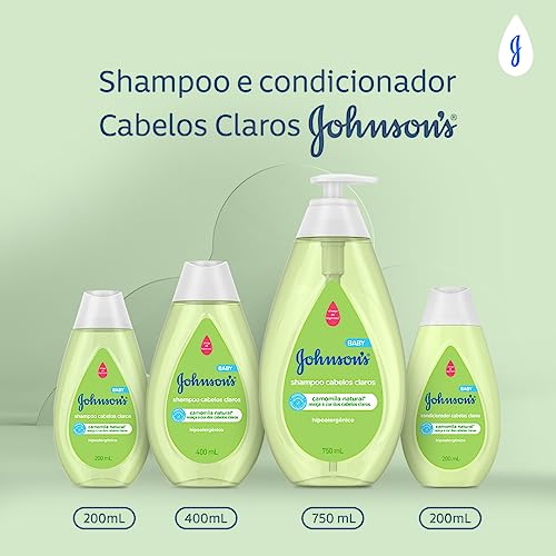 Johnson's Baby Shampoo Para Bebê Para Cabelos Claros, 750ml