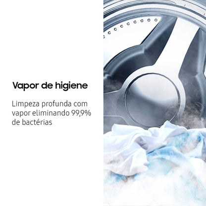 Lava & Seca 13 Kg Samsung Eco Bubble Branca com 24 Programas de Lavagem - Wd13t704dbh