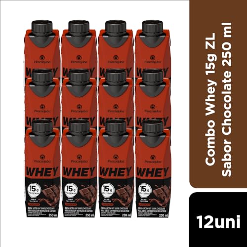 Pack de Whey Zero Lactose Chocolate 15g Piracanjuba 250ml - 12 Unidades