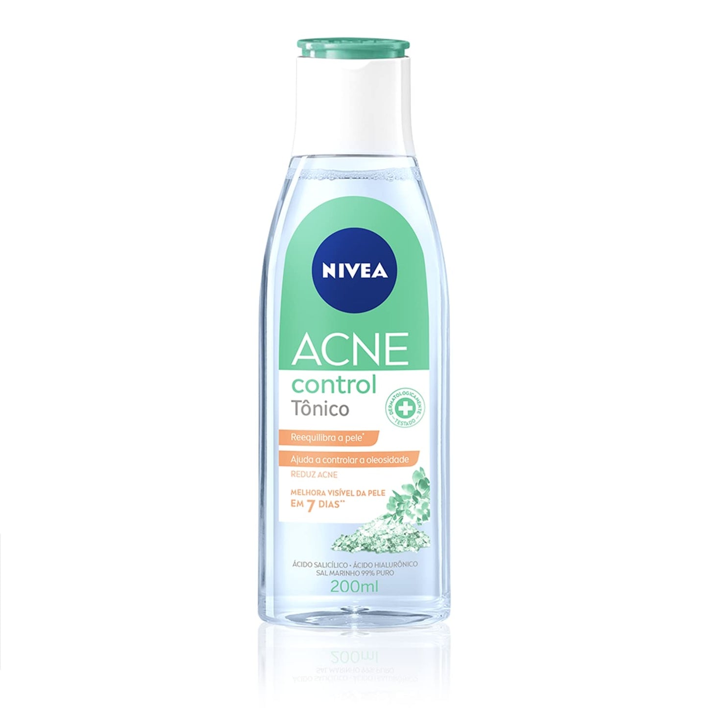 NIVEA Tônico Facial Acne Control 200ml - Ajuda a controlar a oleosidade, não obstrui os poros, remove células mortas, reduz a vermelhidão e hidrata a pele acneica