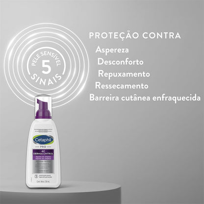 Cetaphil Espuma De Limpeza Facial Pele Oleosa Cetaphil Pro Ac Dermacontrol 236Ml