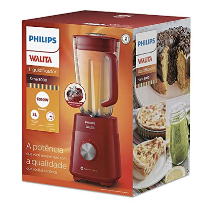 Liquidificador Philips Walita Série 5000 Vermelho, 110V - RI2240/41