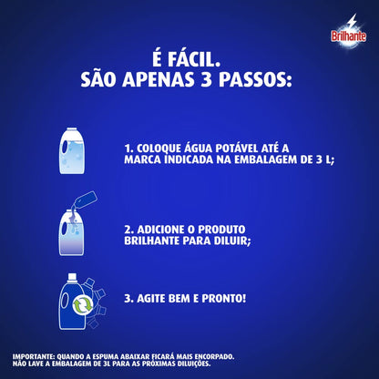 Brilhante Limpeza Total - Sabão Líquido Para Diluir, 500ml