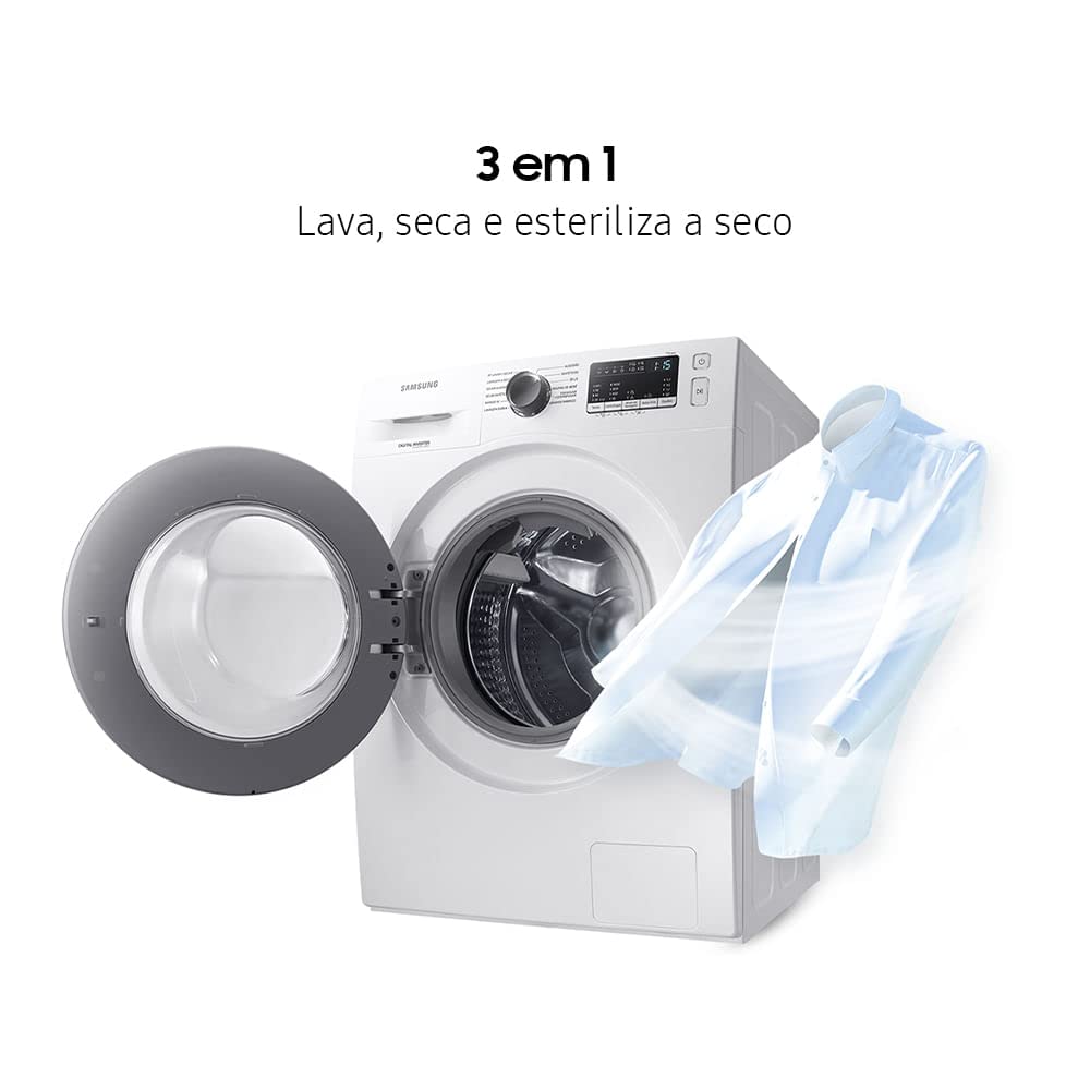 Lava & Seca 11 Kg Samsung 3 em 1 Branca com 12 Programas de Lavagem - Wd11m4473pw