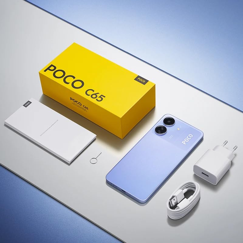 Smartphone Xiaomi POCO C65, versão global, 8GB+256GB, azul