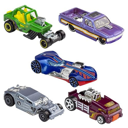 Pacote 5 Carros Sortidos, Hot Wheels, Mattel, Multicor - não é possível escolher as cores