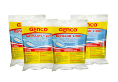 5 Pastilhas De Cloro Multiação T-200 Genco Para Piscina