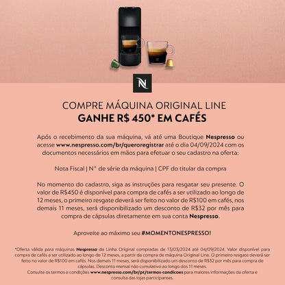 Nespresso Essenza Mini Cafeteira 110V, máquina de café Espresso compacta para casa, máquina de cápsula/cápsula elétrica automática (vermelha)