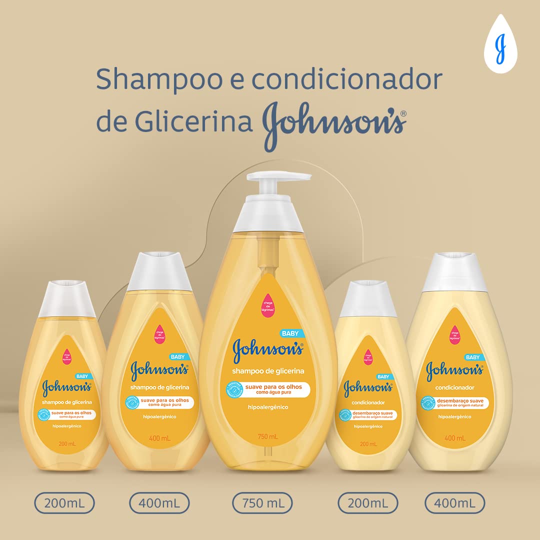 Johnson's Baby Shampoo Para Bebê De Glicerina, 750ml