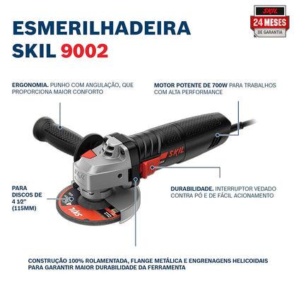 Esmerilhadeira Angular de 4 1/2" Skil 9002 700W 127V