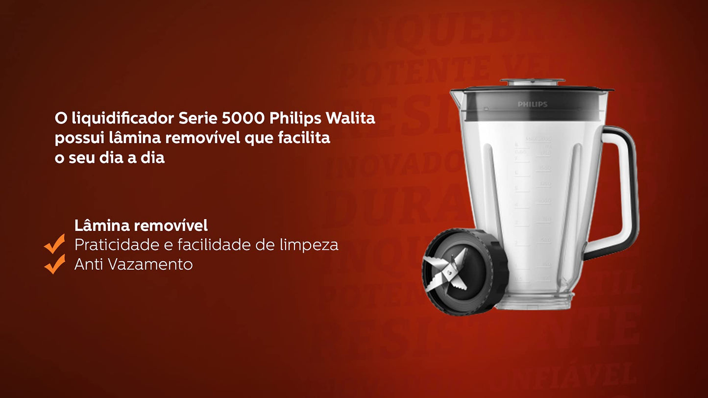 Liquidificador Philips Walita Série 5000 Vermelho, 110V - RI2240/41