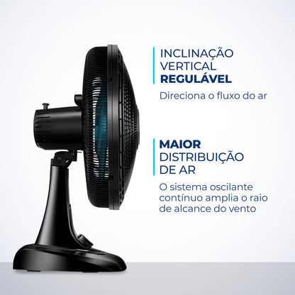 Ventilador de Mesa Mondial 110V, 40cm, 6 pás, Super Power - VSP-40-AP