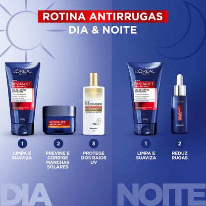 L'Oréal Paris Kit Revitalift Pro Retinol: Gel De Limpeza Sérum E Creme