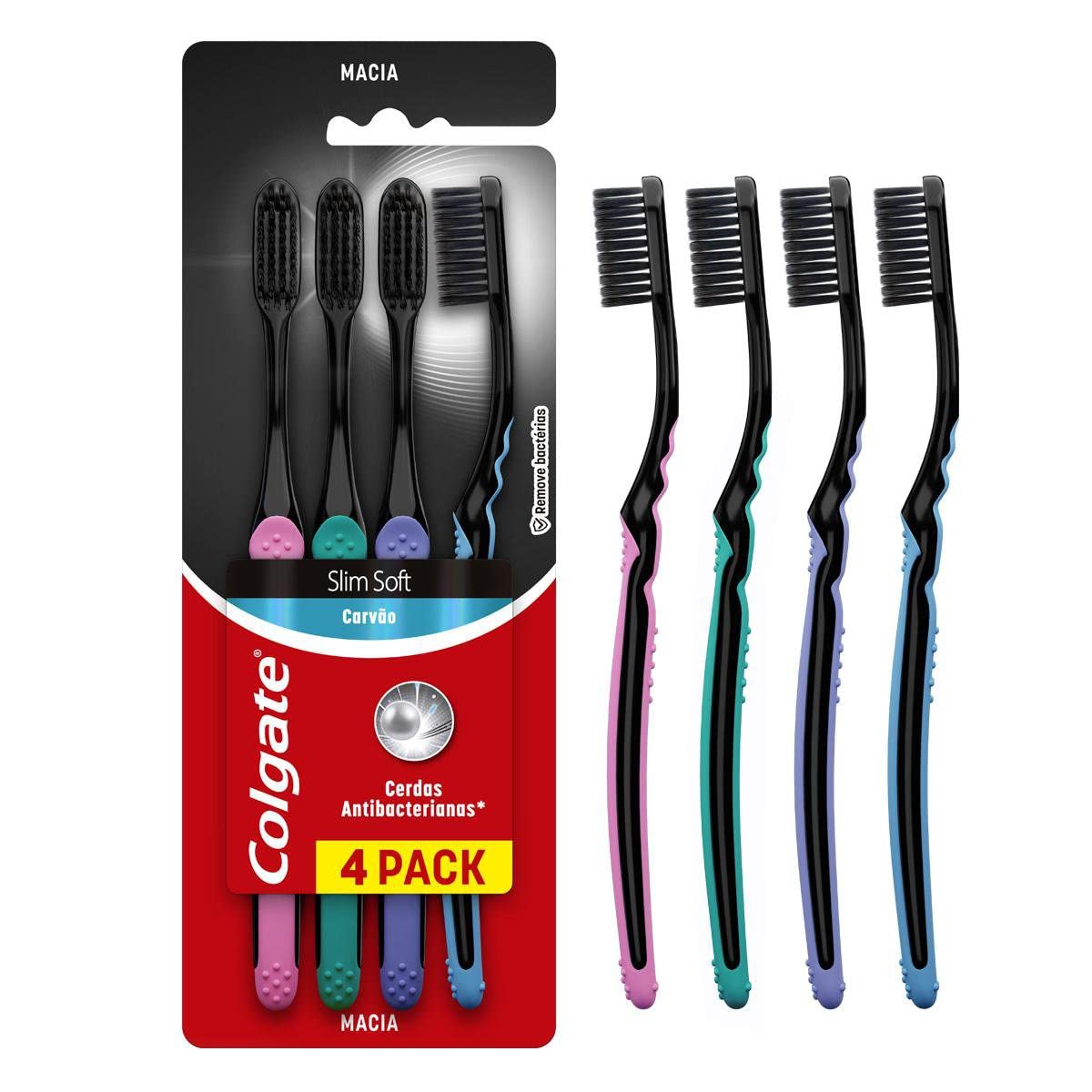 Colgate Escova De Dente Slim Soft 4 Unidades