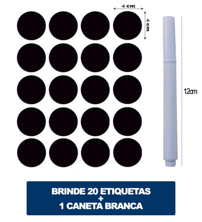 PORTA TEMPEROS CONDIMENTOS ARREDONDADO AÇO INOX 20 POTES (Inox)