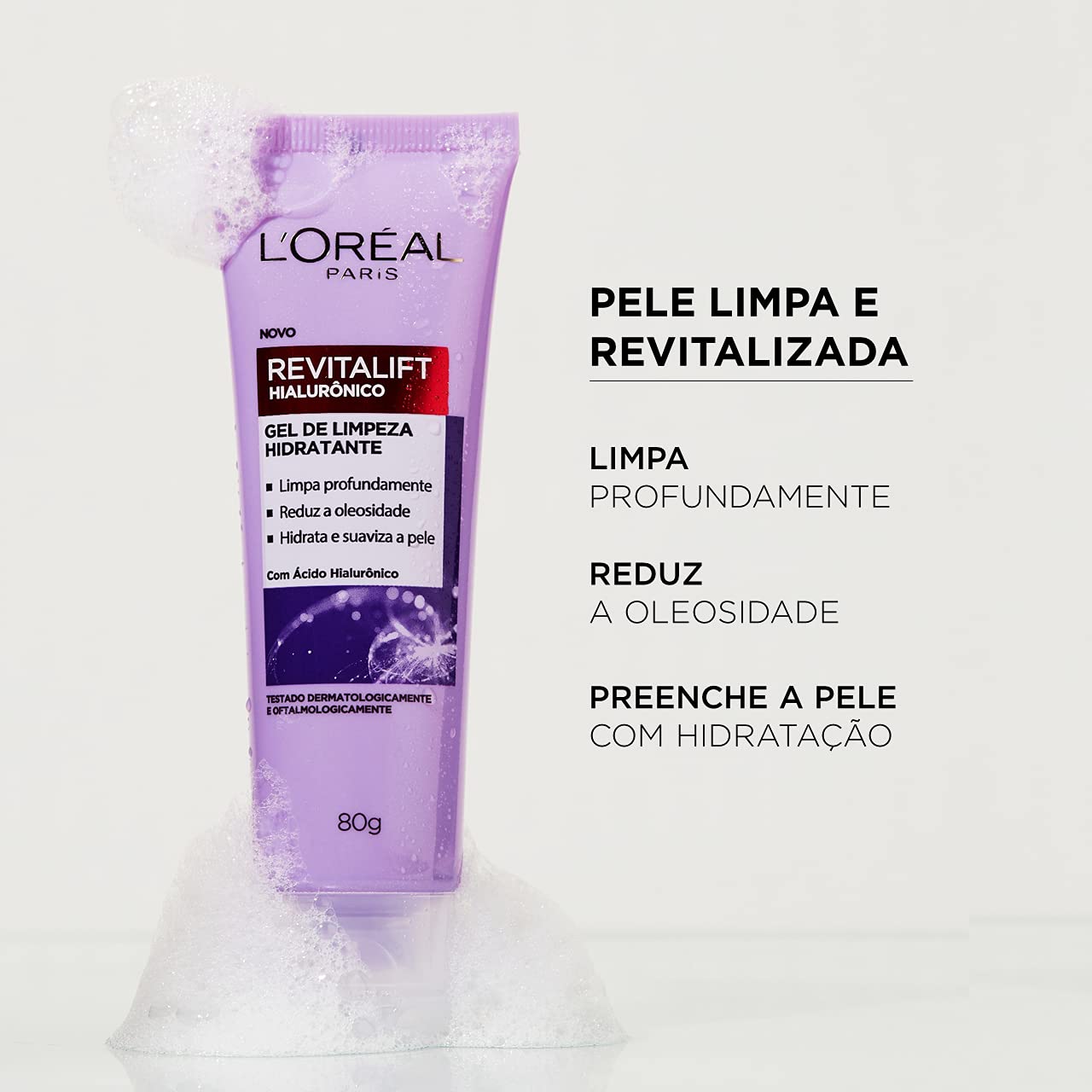 L'Oréal Paris Revitalift Gel de Limpeza Facial Hialurônico Anti-idade 80g