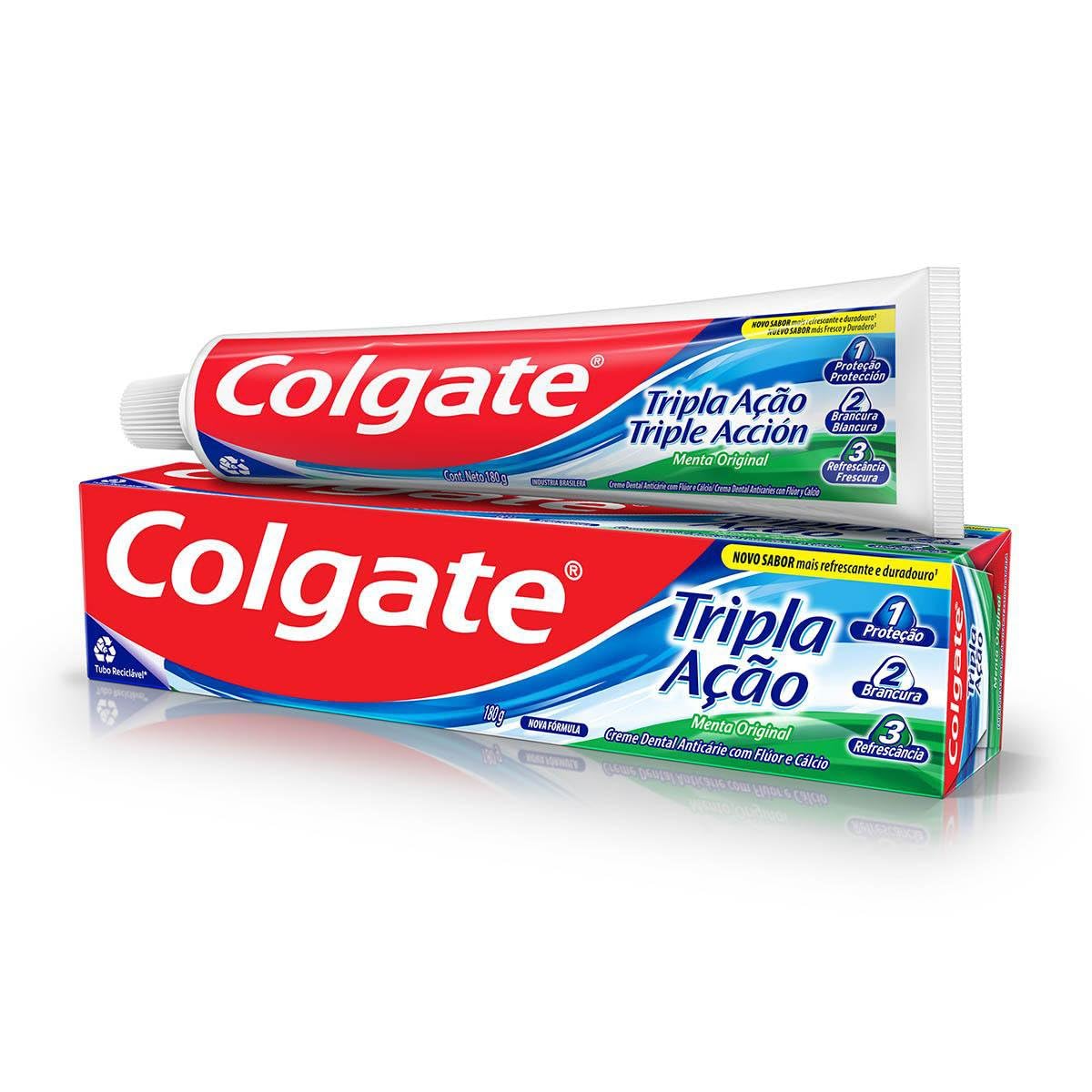 COLGATE Creme Dental Colgate Tripla Ação Menta Original 180G Promo Tamanho Família 180G