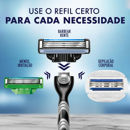 Gillette Mach3 - Carga para Aparelho de Barbear, Leve 8 Pague 6 (o pacote pode variar)