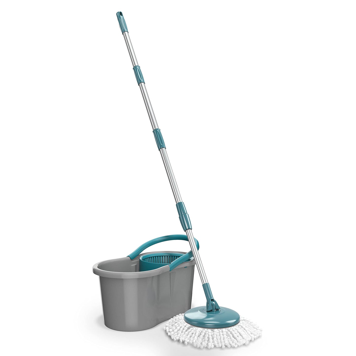 Flash Limp MOP9379 - Mop FIT Giratório 3 em 1, balde com 8 Litros e 3 opções de Refis, ( microfibra, tira pó e limpeza pesada)