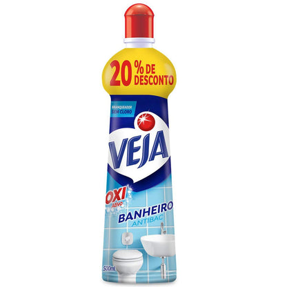 Veja Limpador Anti Bac Banheiro Oxi 500Ml Oferta Azul