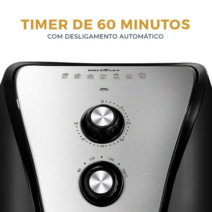 Fritadeira Air Fryer 5L Britânia BFR40PI Preta 127V