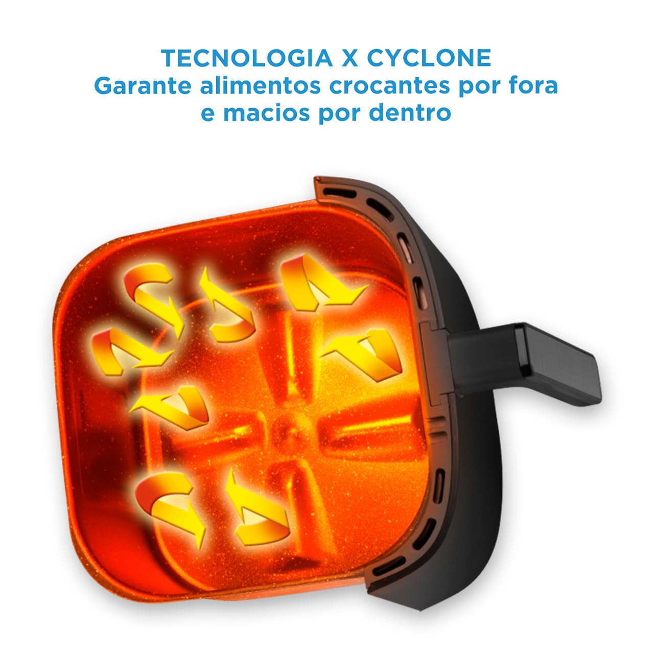 Midea Air Fryer Fritadeira 6L, 9 Menus Predefinidos, Tela de Toque LED, Desligamento Automático, Função IOT, 90% Menos Gordura, cesta Antiaderente e Prato Mais Crocante 127V/60Hz