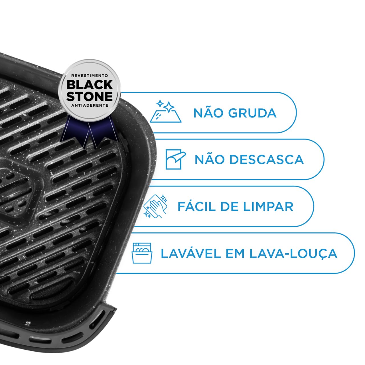 Midea Air Fryer Fritadeira 6L, 9 Menus Predefinidos, Tela de Toque LED, Desligamento Automático, Função IOT, 90% Menos Gordura, cesta Antiaderente e Prato Mais Crocante 127V/60Hz