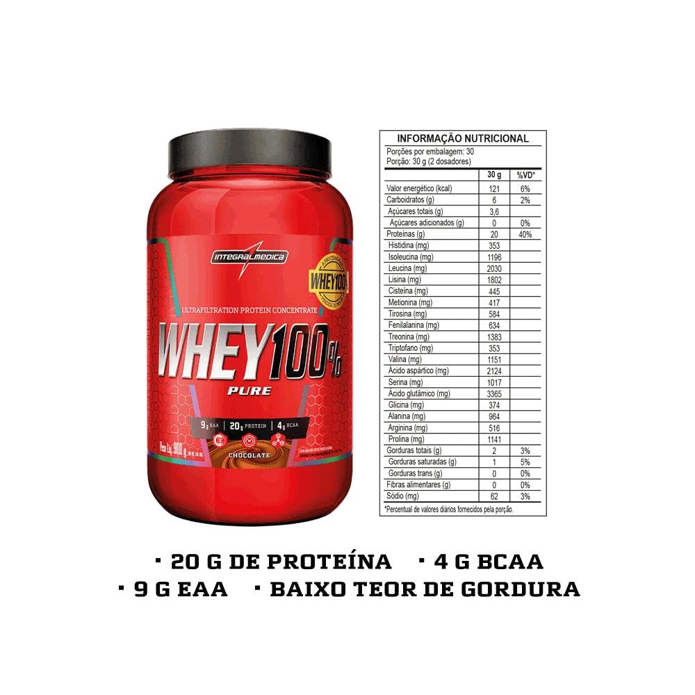 Whey 100% Pure 900g Integralmedica - Cookies And Cream
