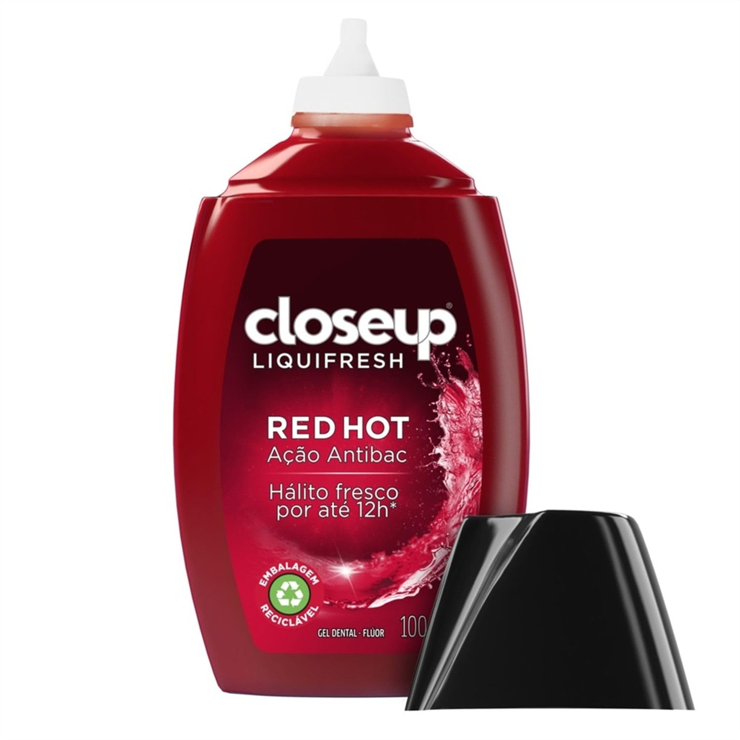 Close Up Gel Dental Com Flúor Red Hot Ação Antibac Closeup Liquifresh Frasco 100G Branco