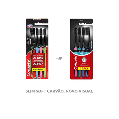 Colgate Escova De Dente Slim Soft 4 Unidades