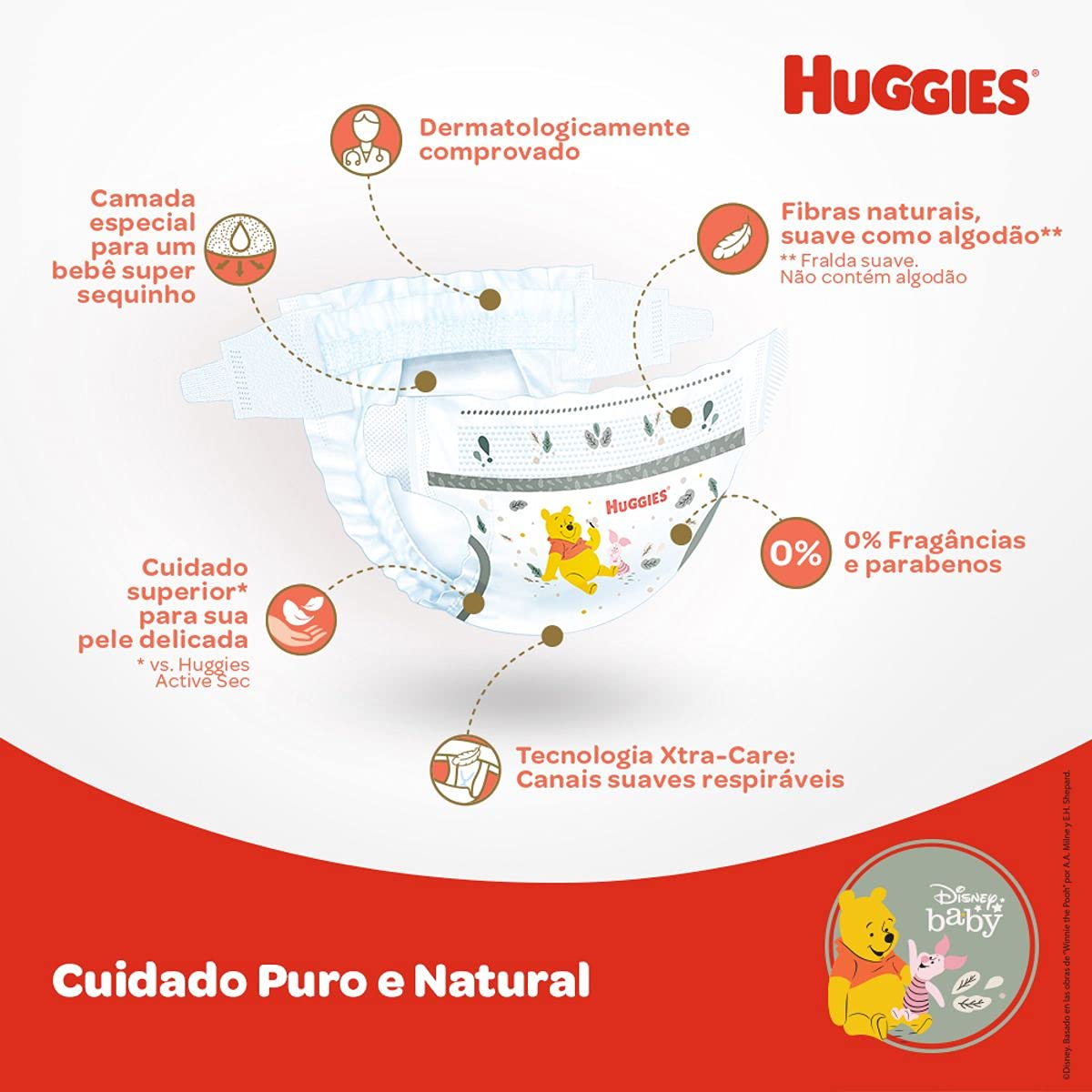 HUGGIES Fralda Huggies Natural Care M 32 Unidades