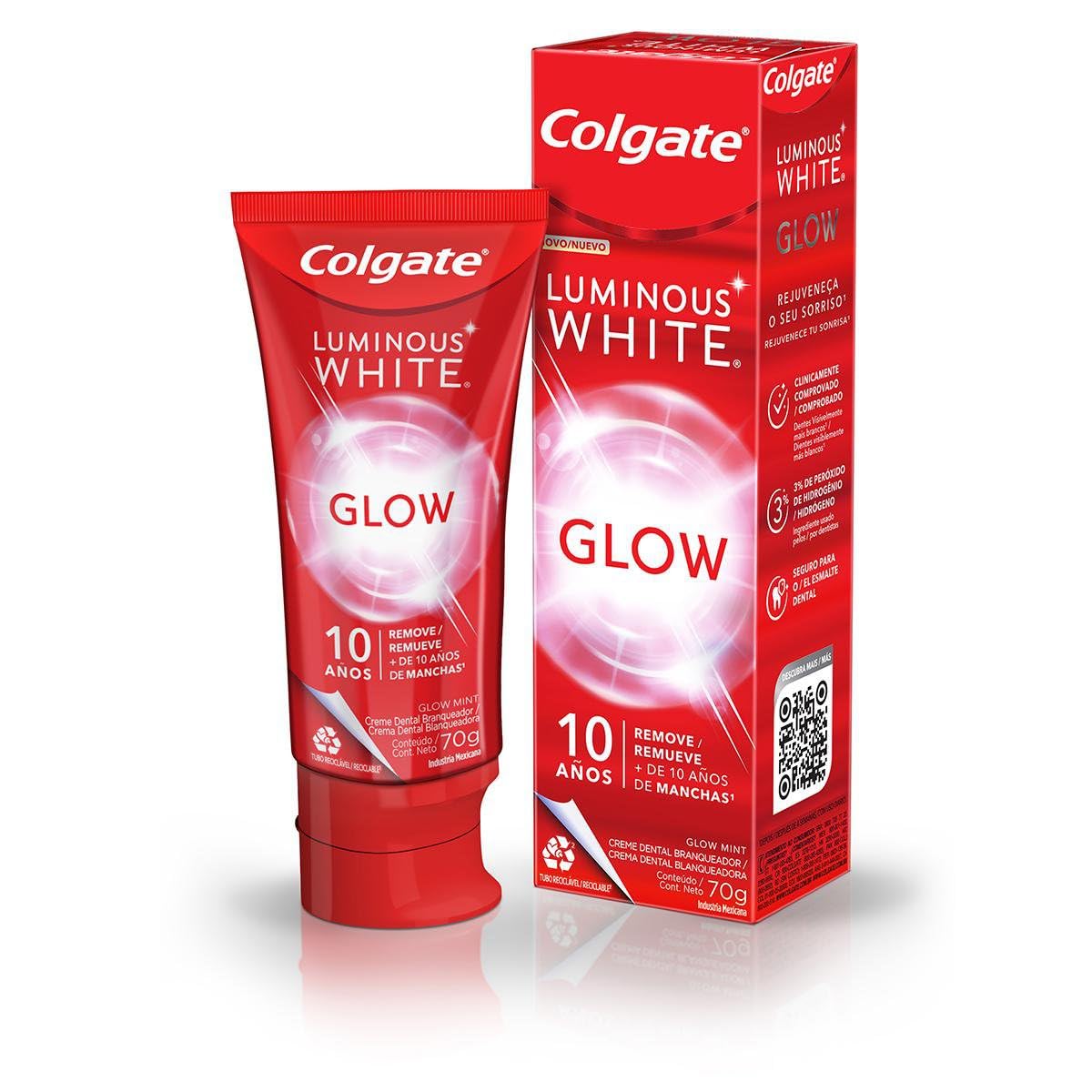 Colgate Creme Dental Clareador Luminous White Glow 70G