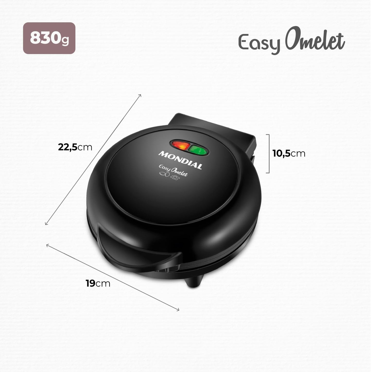 Omeleteira Easy Omelet, Mondial, Preto, 800W, 110V - OM-02