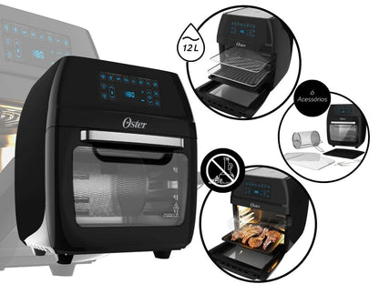 Oster OFRT780 - Fritadeira forno 3 em 1, 127V, 1800 W, ‎Preto