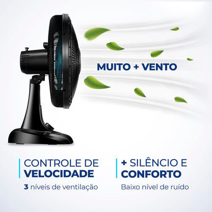 Ventilador de Mesa Mondial 110V, 40cm, 6 pás, Super Power - VSP-40-AP