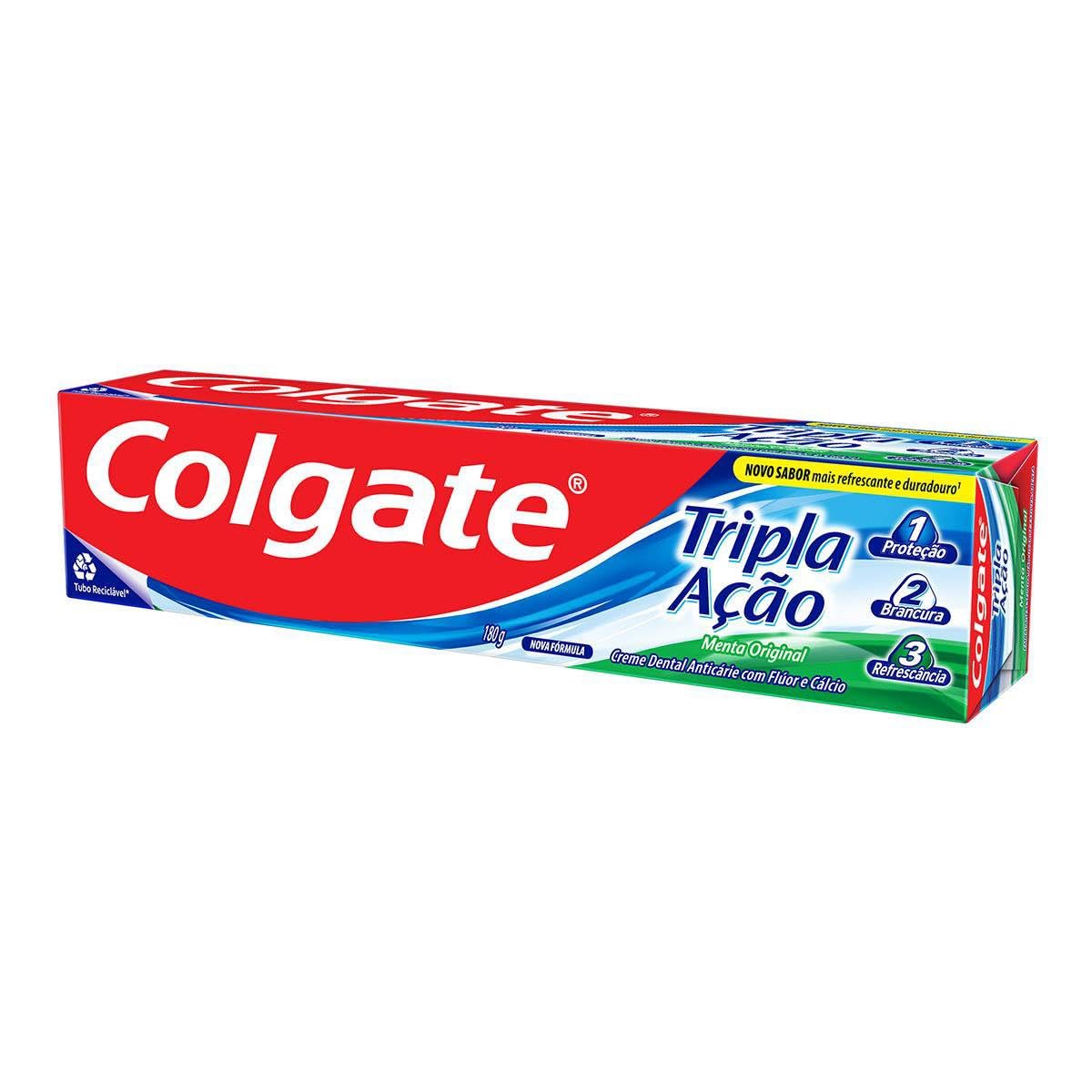 COLGATE Creme Dental Colgate Tripla Ação Menta Original 180G Promo Tamanho Família 180G