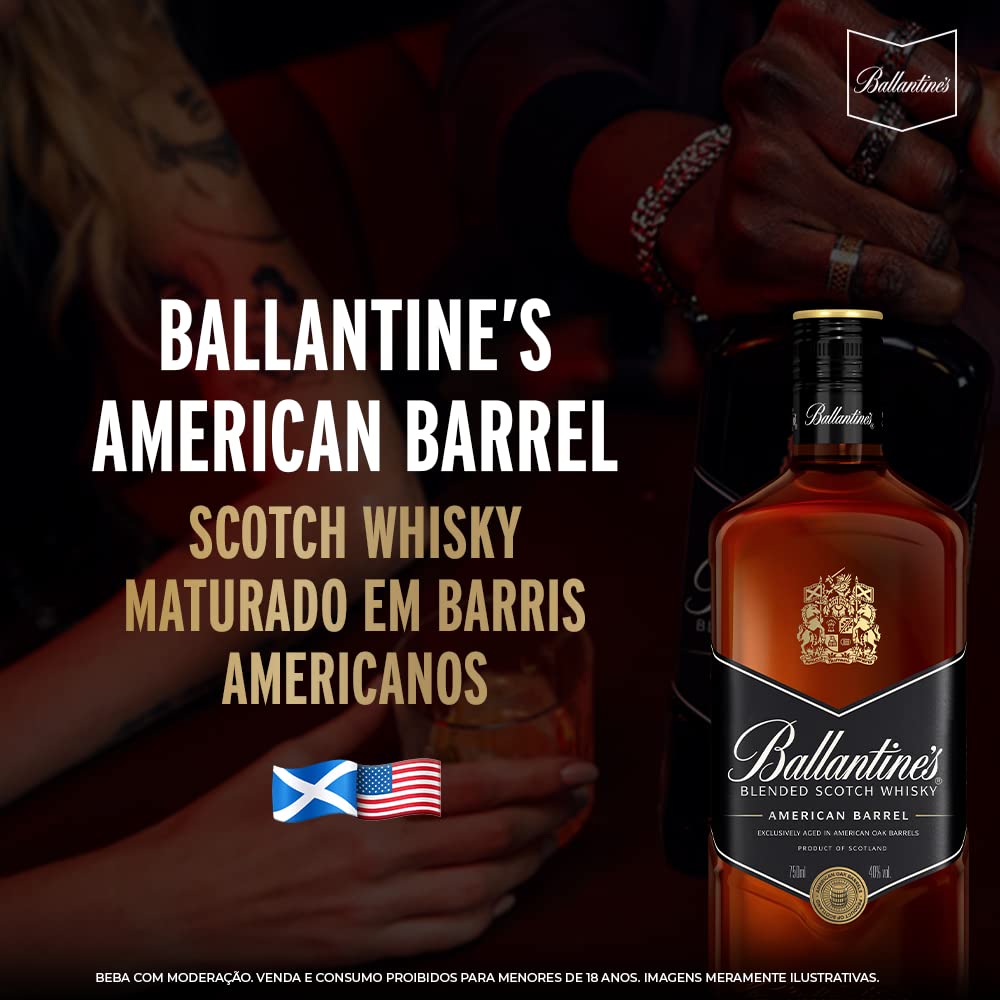 Ballantine's Whisky American Barrel Blended Escocês - 750 Ml