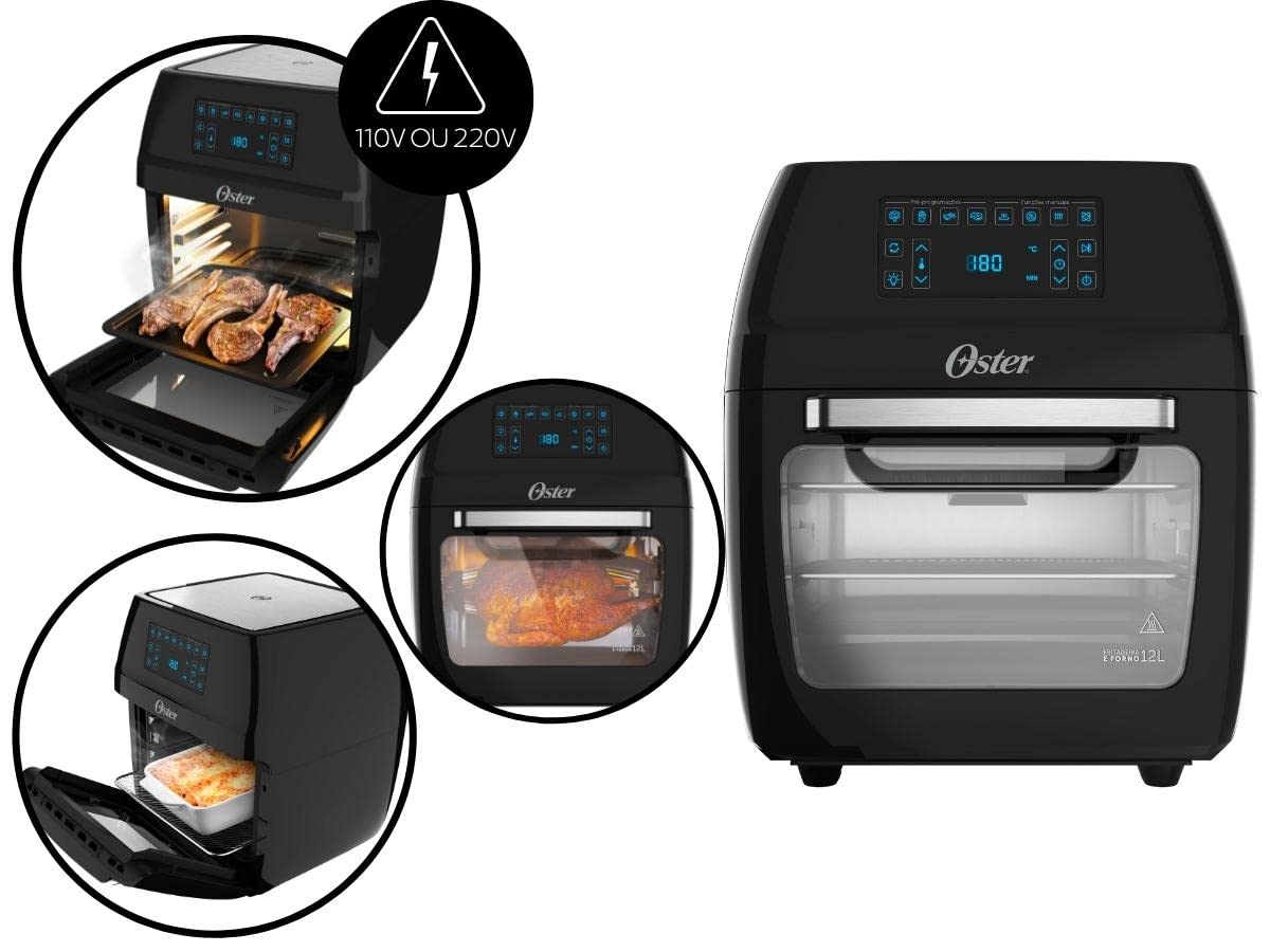 Oster OFRT780 - Fritadeira forno 3 em 1, 127V, 1800 W, ‎Preto