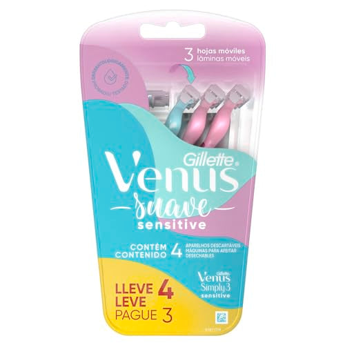 Gillette Aparelho De Depilar Venus Suave Sensitive 4 Unidades