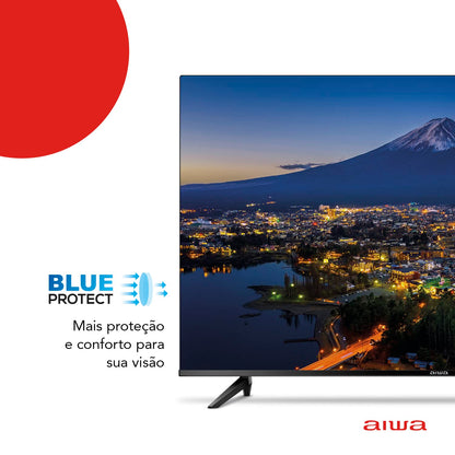 Smart TV Aiwa 32”, Android, HD, Borda Ultrafina, HDR10, Dolby Áudio - AWS-TV-32-BL-02-A