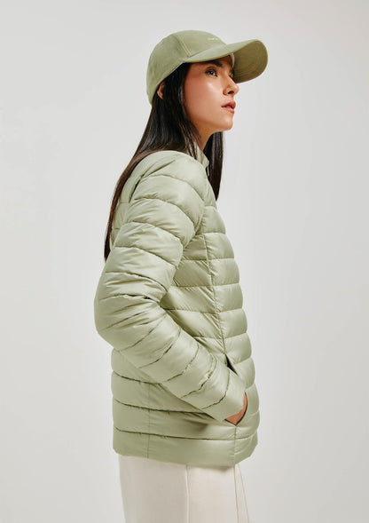 Jaqueta Básica Feminina Puffer Matelassê - Verde M