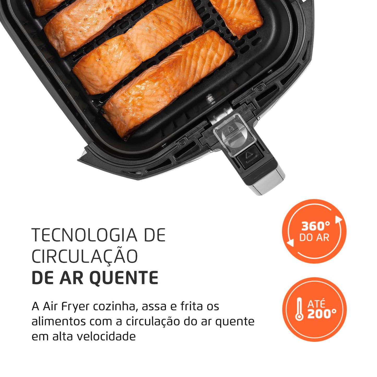 Fritadeira Sem Óleo Air Fryer 4L, Mondial, Preto/Inox, 1500W, 220V - AFN-40-BI