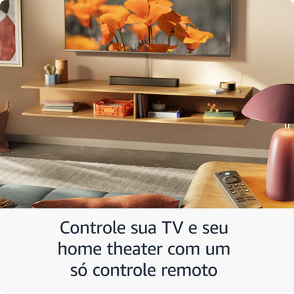 Fire TV Stick HD (Última geração) | Com controle remoto por voz com Alexa (inclui comandos de TV), controles de casa inteligente e streaming em HD