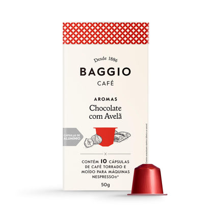 Baggio Café Cápsulas De Café Aroma Chocolate Com Avelã Compatível Com Nespresso Contém 10 Cápsulas