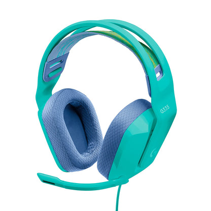 Headset Gamer Logitech G335 com Almofadas com Espuma de Memória, Design Leve e Conexão 3,5mm para PC, PlayStation, Xbox, Nintendo Switch e Mobile - Mint