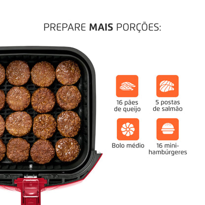 Fritadeira Sem Óleo Air Fryer 4L, Mondial, Vermelho/Inox, 1500W, 110V - AFN-40-RI