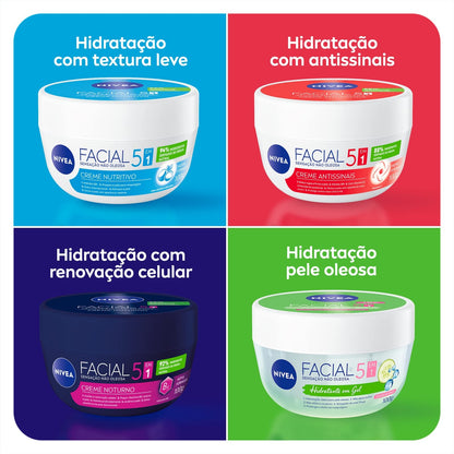 NIVEA Creme Facial Antissinais 100g - Sua fórmula com hidronutrientes e vitamina E é de rápida absorção, firma e reduz linhas de expressão e protege a pele contra os raios UVA/UVB